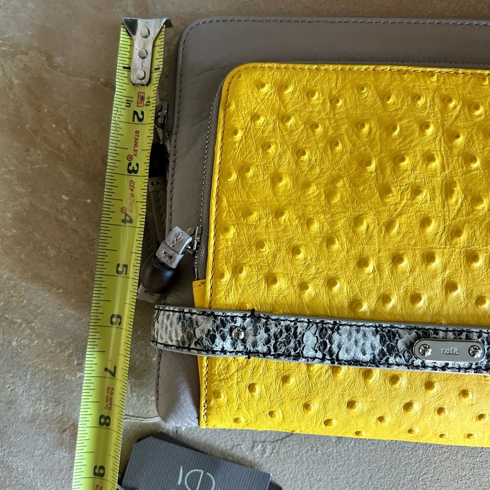 NWT Frye Yellow and Gray Crossbody Leather Bag - Picture 8 of 9